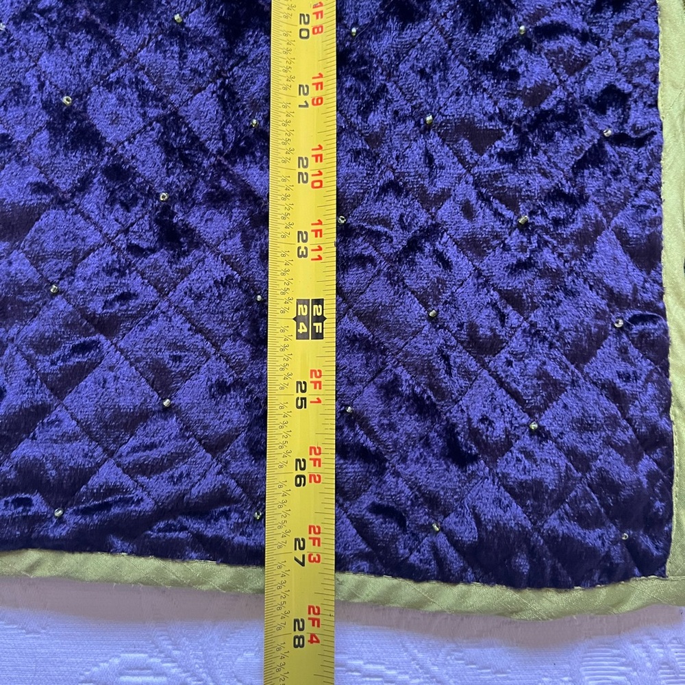 NWT Coldwater Creek Reversible Quilted Beads Embellished Silk Purple Large - Picture 11 of 16